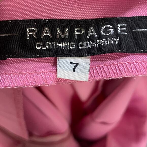 Vintage 90s Rampage Gown One Shoulder Glitter Front Side Slit Maxi Pink Womens 4 - Picture 6 of 7